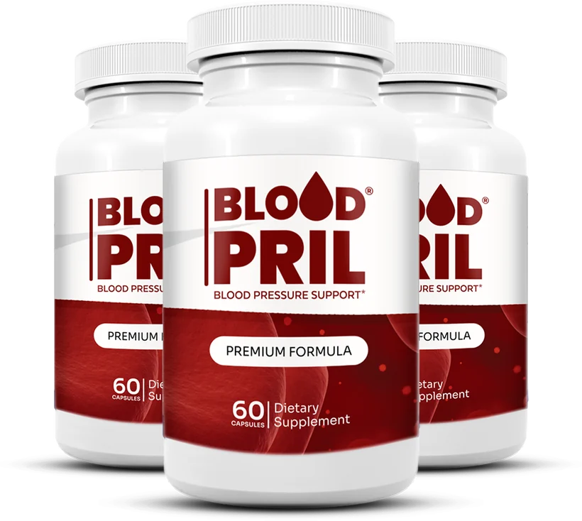 BloodPril blood pressure support capsules three-bottle package